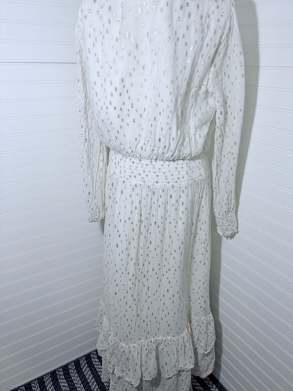 Lilly Pulitzer Ivory Dress with Gold Metallic Dot Detail - Picture 8 of 14